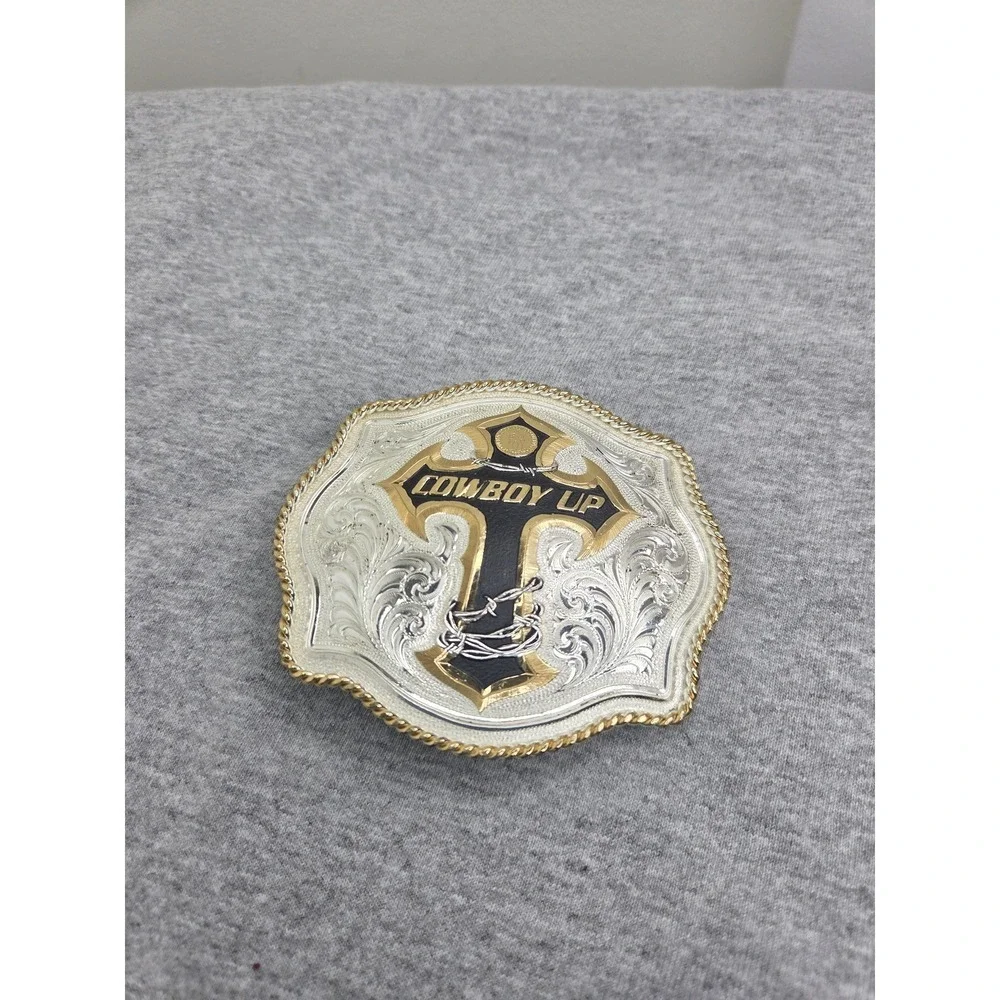 Montana Silversmiths Cowboy Up Large Rodeo Southwestern Western Belt Buckle